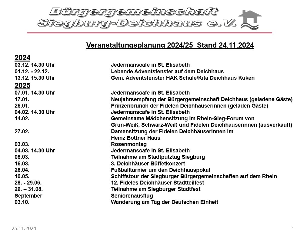 Veranstaltungsplan 24-25