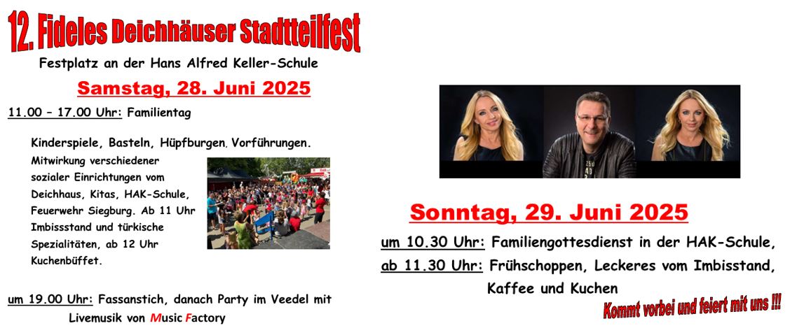 Flyer Stadtteilfest der BG-Deichhaus 2025